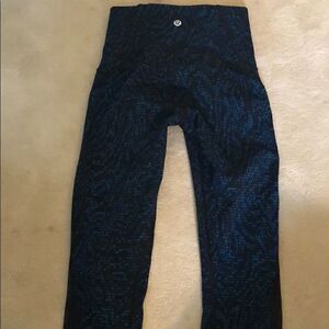 Lululemon Luxtreme Crops {Blue & Black} size 2
